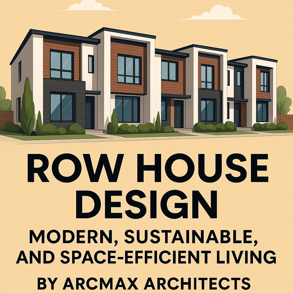 Row House Design – Modern, Sustainable, and Space-Efficient Living by Arcmax Architects