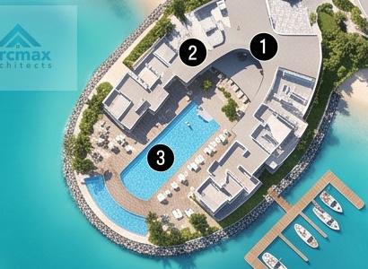 CRESCENT-SHAPED LAGOON RESORT DUBAI BY ARCMAX ARCHITECTS