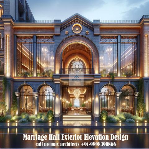 Marriage Hall Exterior Elevation Design