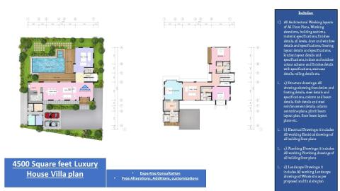 4500 Square feet house floor plan buy online